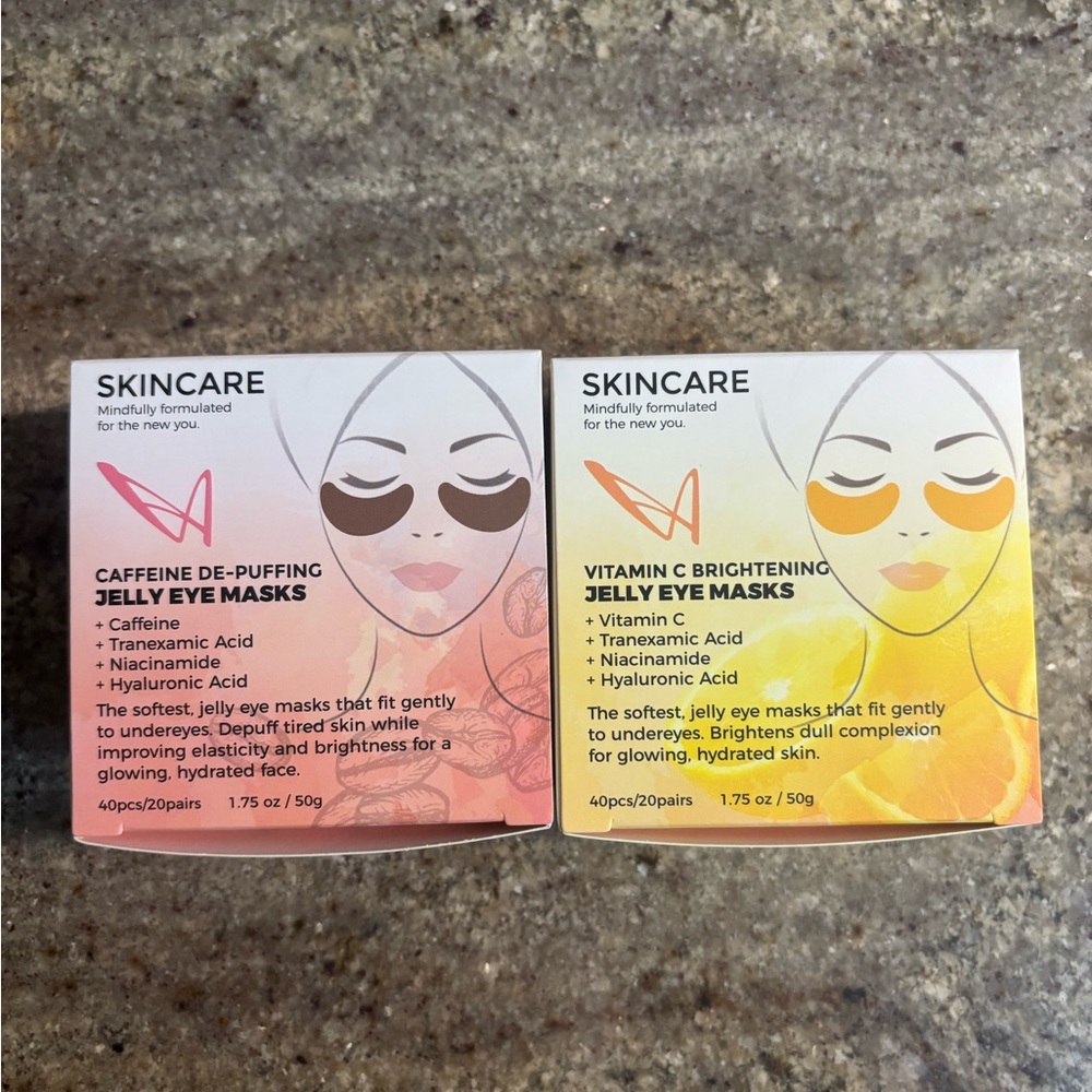 Jelly Eye Masks Set - Pink and Yellow